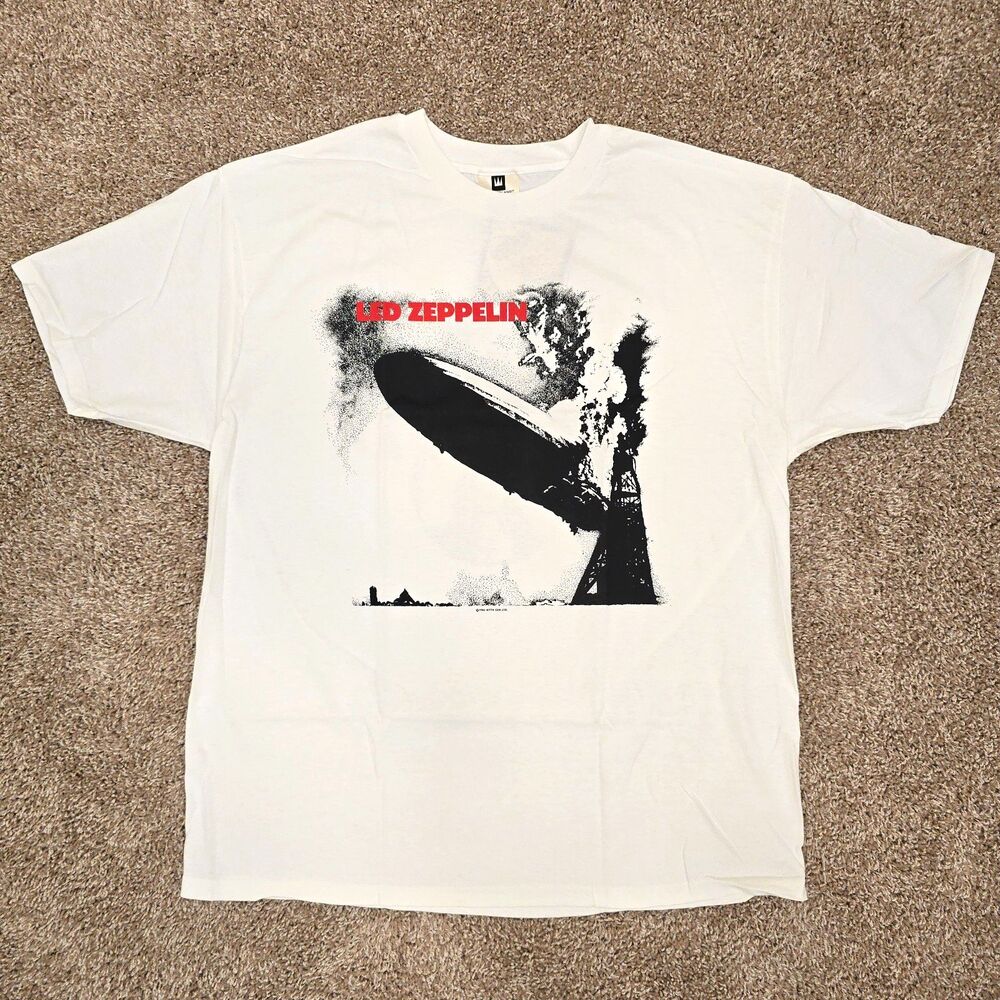 Vintage 1999 Led Zeppelin Blimp Band T Shirt RARE Winterland Size XL NWT